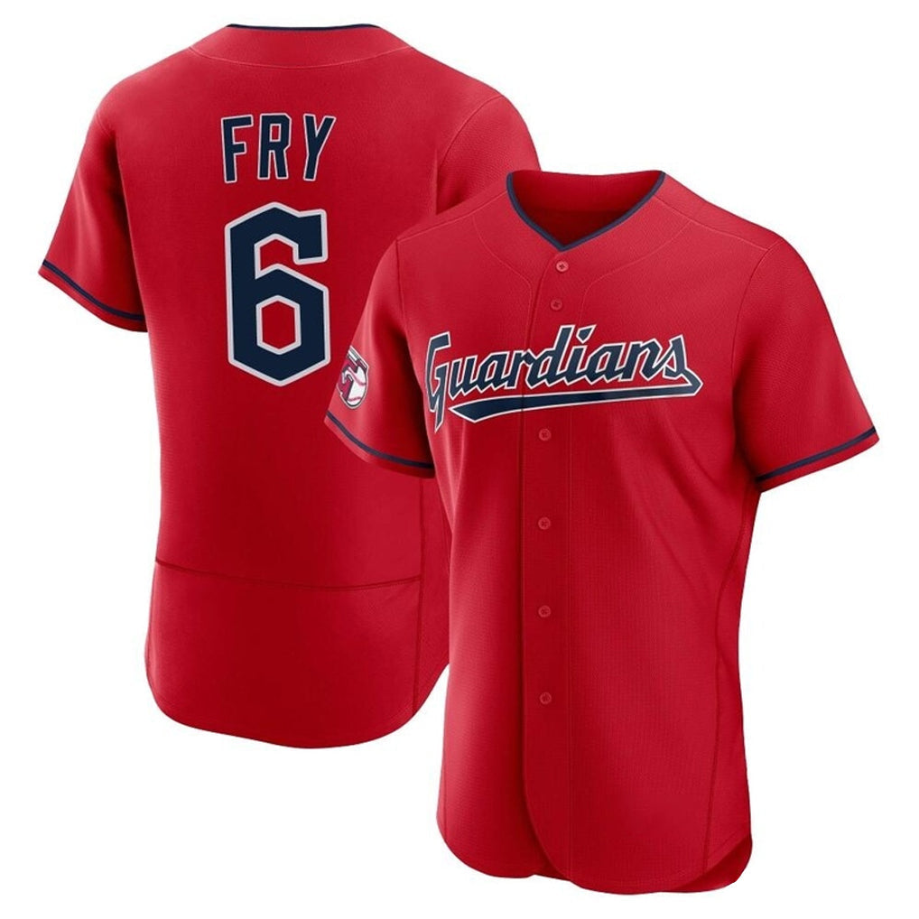 Pouc C.Guardians #6 David Fry Player Red Limited Elite Home Stitched Jerseys