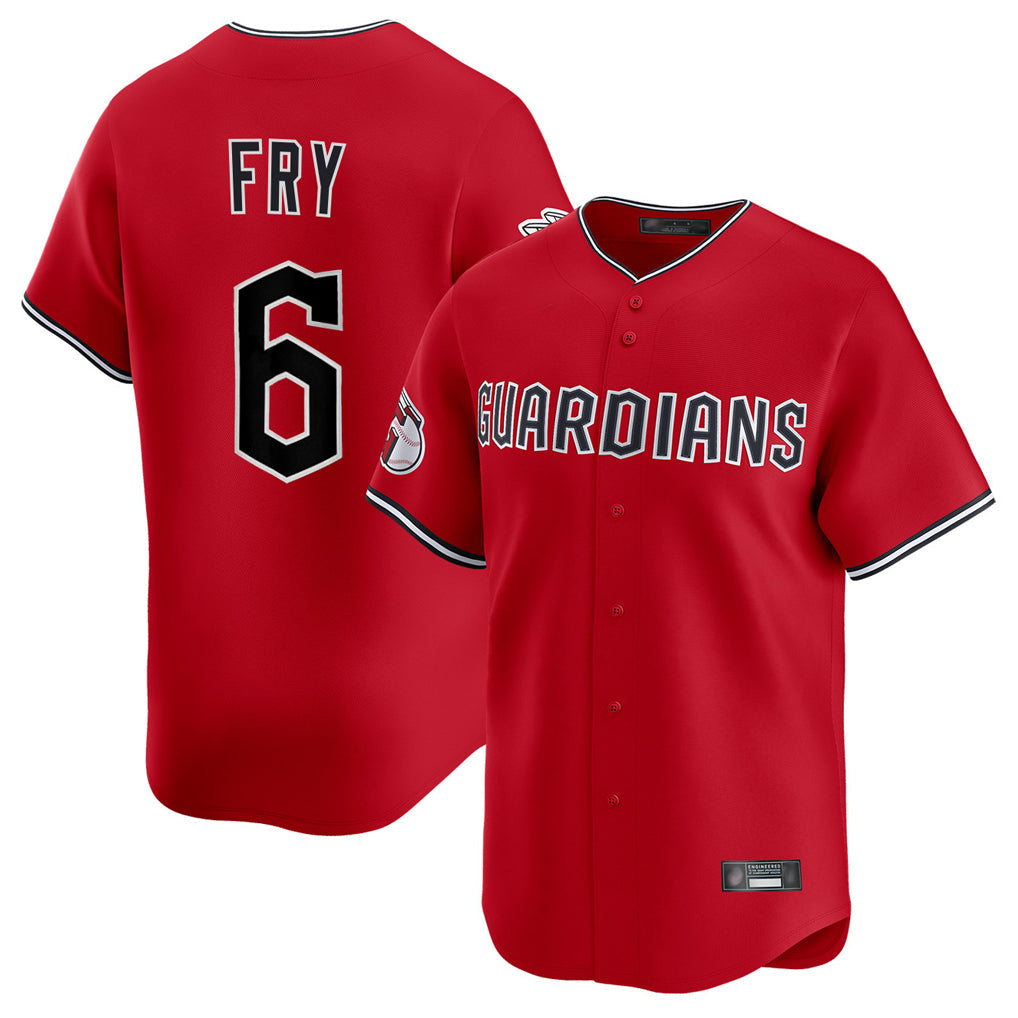 Pouc C.Guardians #6 David Fry Player Red Limited Home Stitched Jerseys