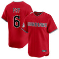 Pouc C.Guardians #6 David Fry Player Red Limited Home Stitched Jerseys
