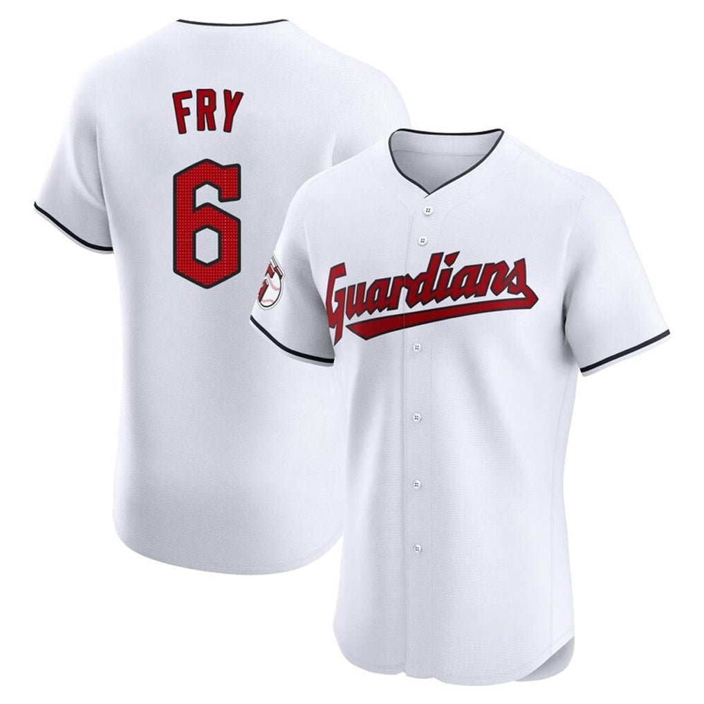 Pouc C.Guardians #6 David Fry Player White Limited Elite Home Stitched Jerseys