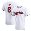 Pouc C.Guardians #6 David Fry Player White Limited Elite Home Stitched Jerseys