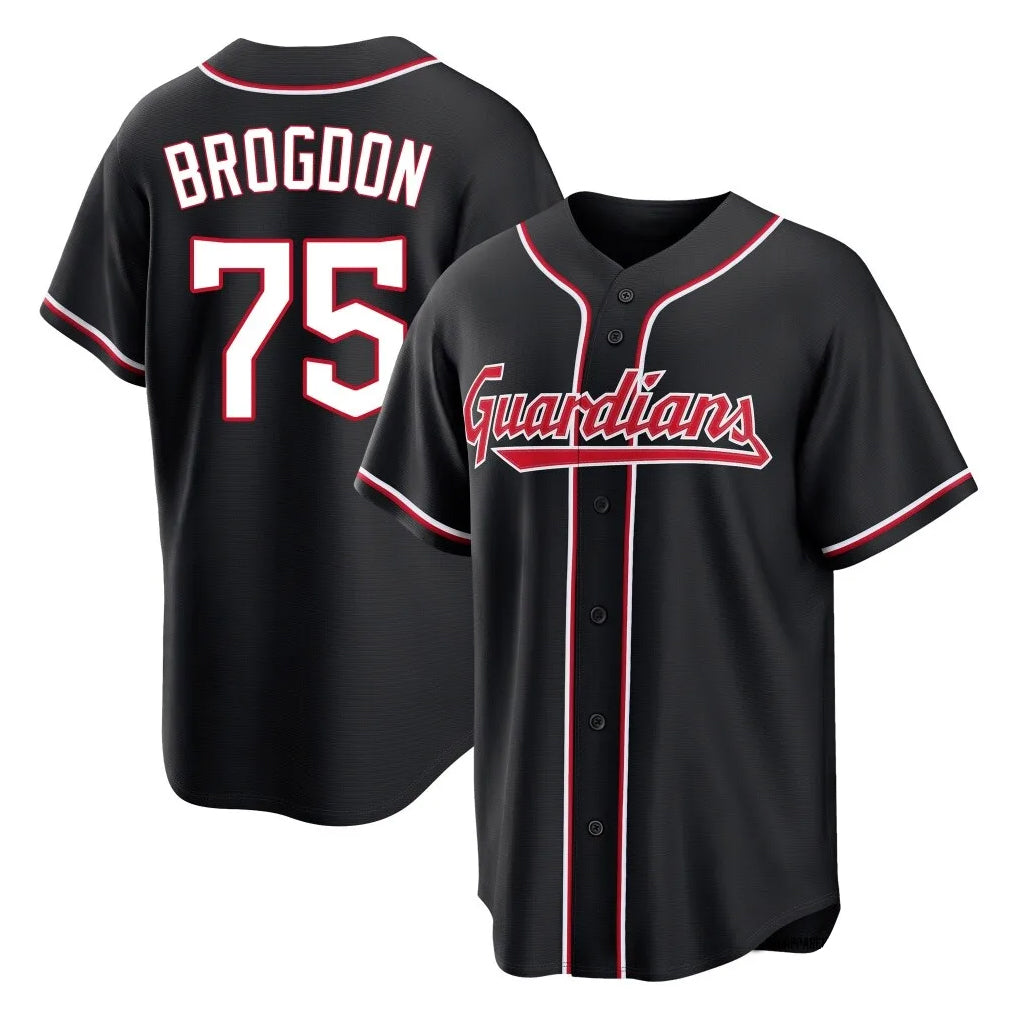 Pouc C.Guardians #75 Connor Brogdon Player Black Fashion Out Home Game Stitched Jerseys