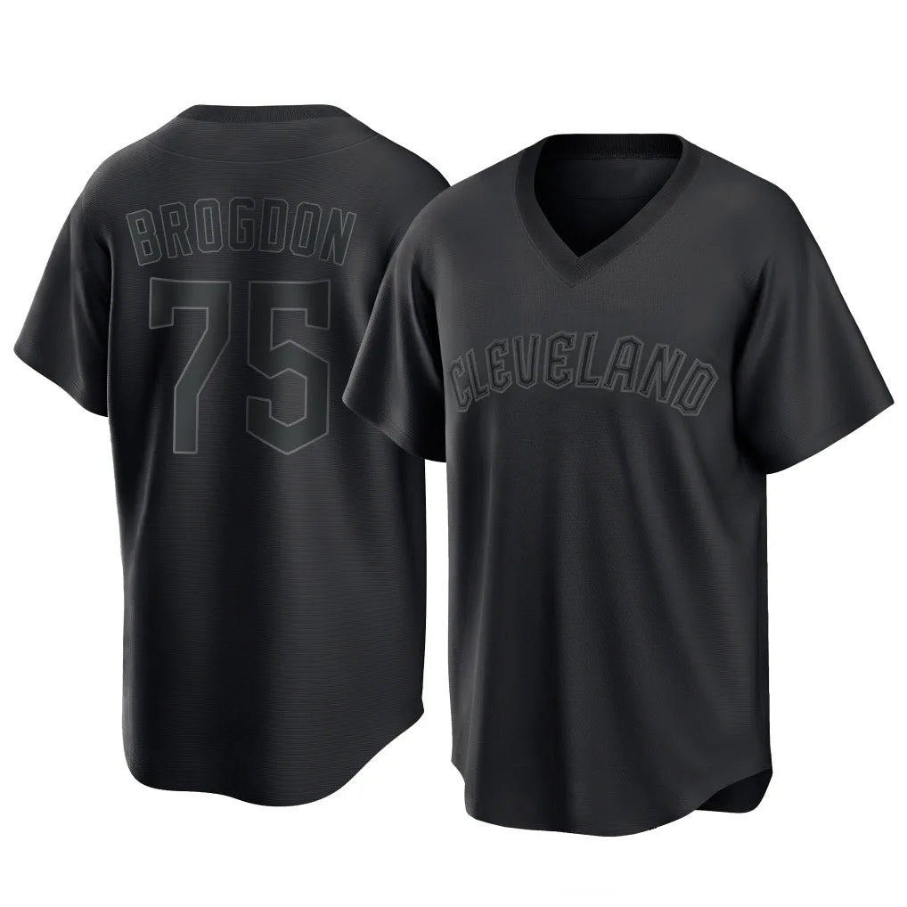 Pouc C.Guardians #75 Connor Brogdon Player Black T-shirt Home Game Stitched Jerseys