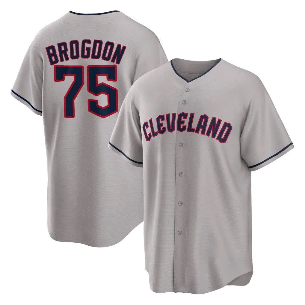 Pouc C.Guardians #75 Connor Brogdon Player Gray Game Home Stitched Jerseys