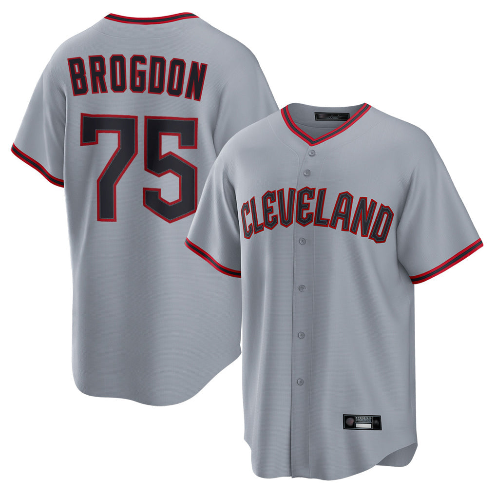 Pouc C.Guardians #75 Connor Brogdon Player Gray Home Game Stitched Jerseys