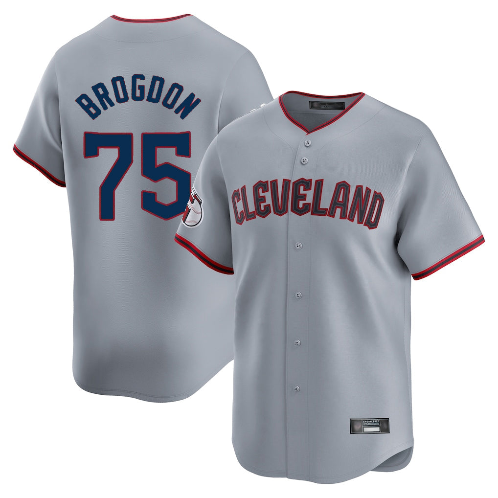 Pouc C.Guardians #75 Connor Brogdon Player Gray Road Limited Home Game Stitched Jerseys