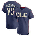 Pouc C.Guardians #75 Connor Brogdon Player Navy City Connect Limited Elite Home Stitched Jerseys