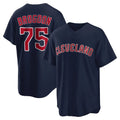 Pouc C.Guardians #75 Connor Brogdon Player Navy Game Home Stitched Jerseys