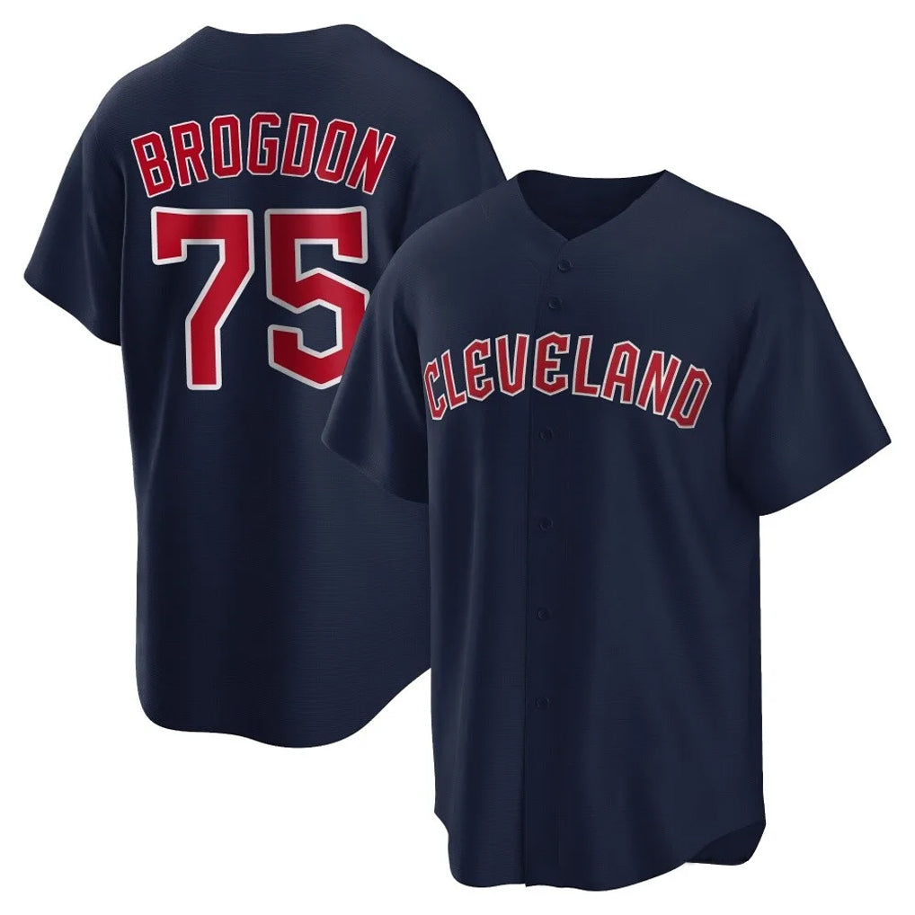 Pouc C.Guardians #75 Connor Brogdon Player Navy Game Home Stitched Jerseys