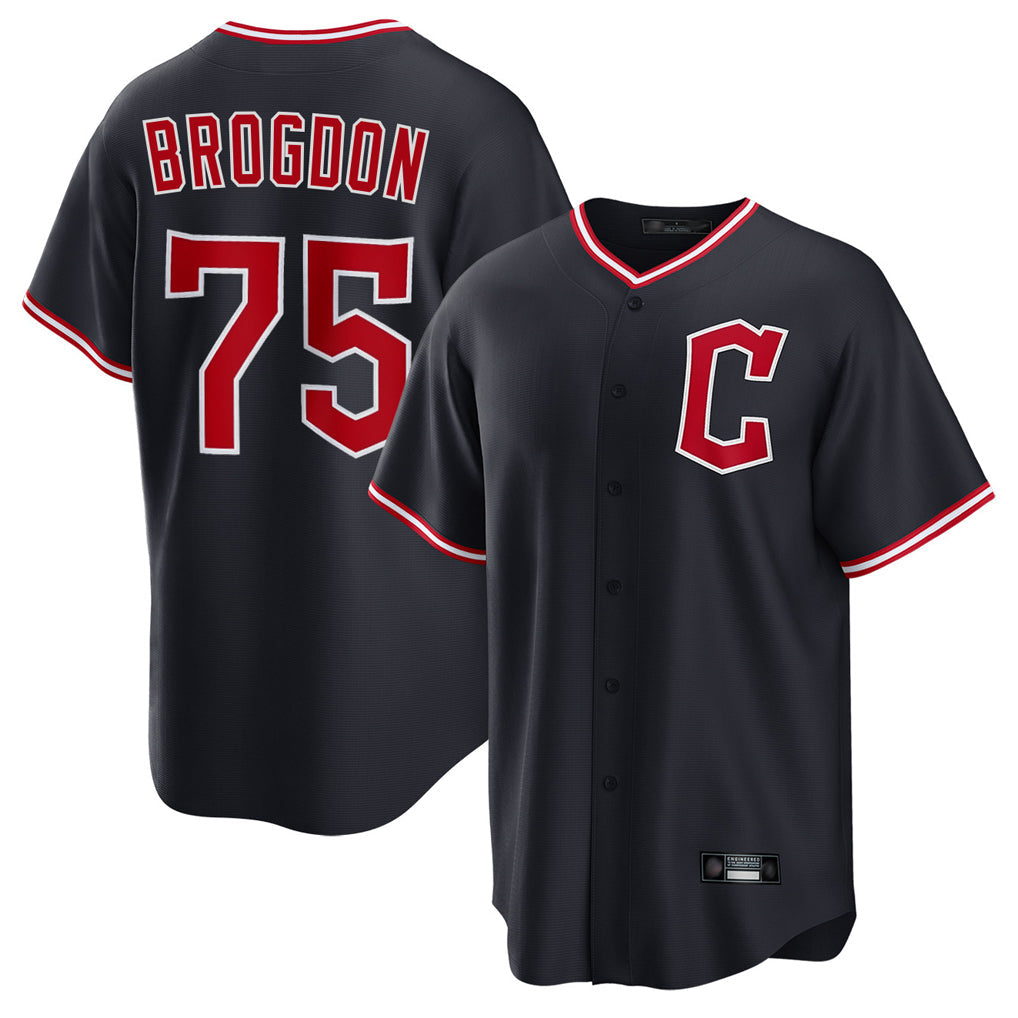 Pouc C.Guardians #75 Connor Brogdon Player Navy Home Game Stitched Jerseys