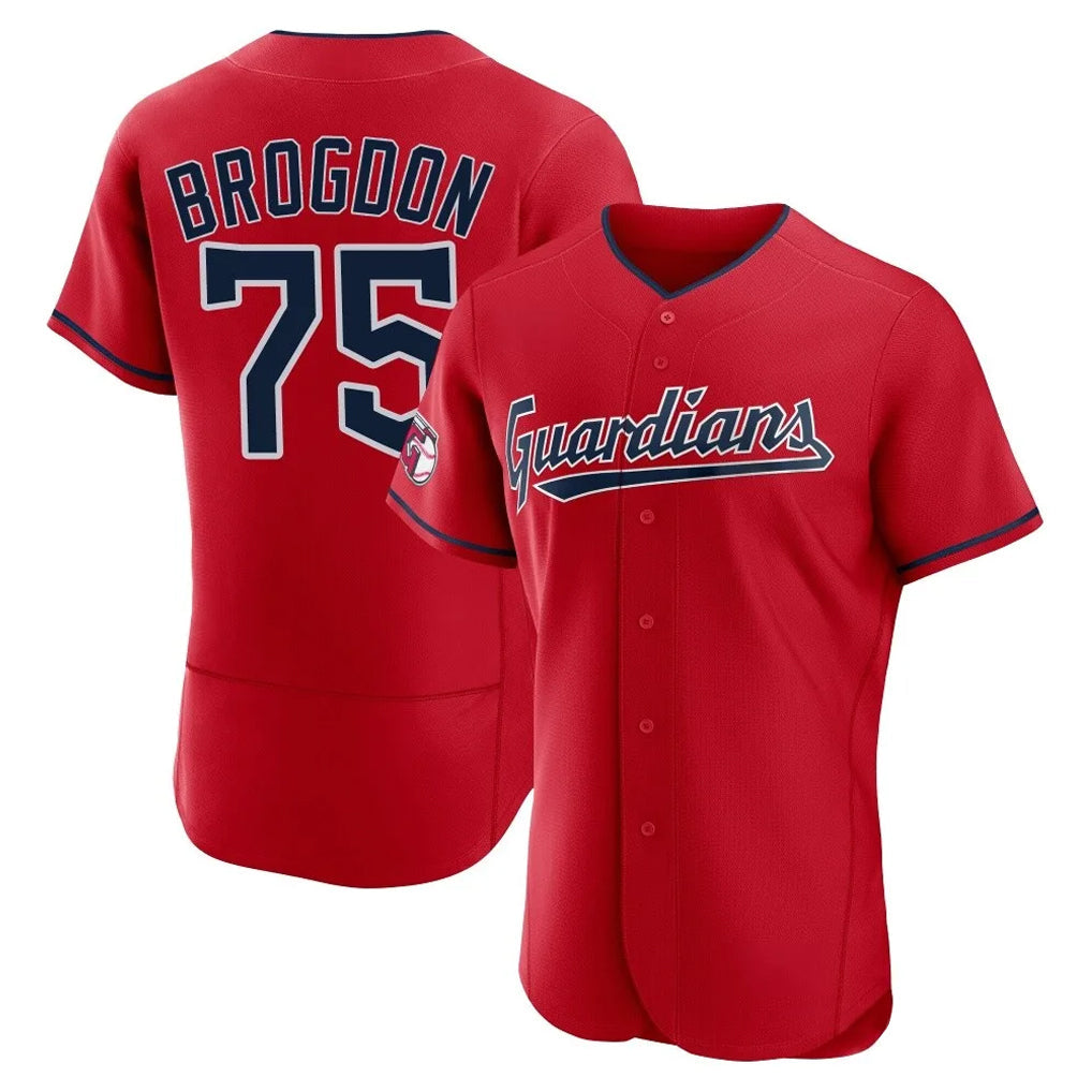 Pouc C.Guardians #75 Connor Brogdon Player Red Limited Elite Home Stitched Jerseys
