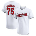 Pouc C.Guardians #75 Connor Brogdon Player White Limited Elite Home Stitched Jerseys