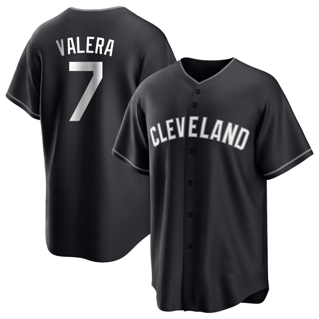 Pouc C.Guardians #7 George Valera Player Black Home Game Stitched Jerseys