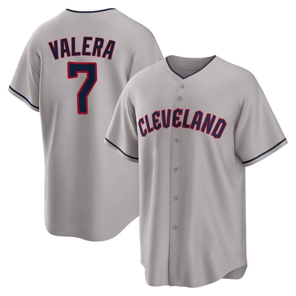 Pouc C.Guardians #7 George Valera Player Gray Game Home Stitched Jerseys