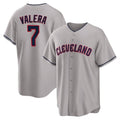 Pouc C.Guardians #7 George Valera Player Gray Game Home Stitched Jerseys