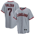 Pouc C.Guardians #7 George Valera Player Gray Home Game Stitched Jerseys