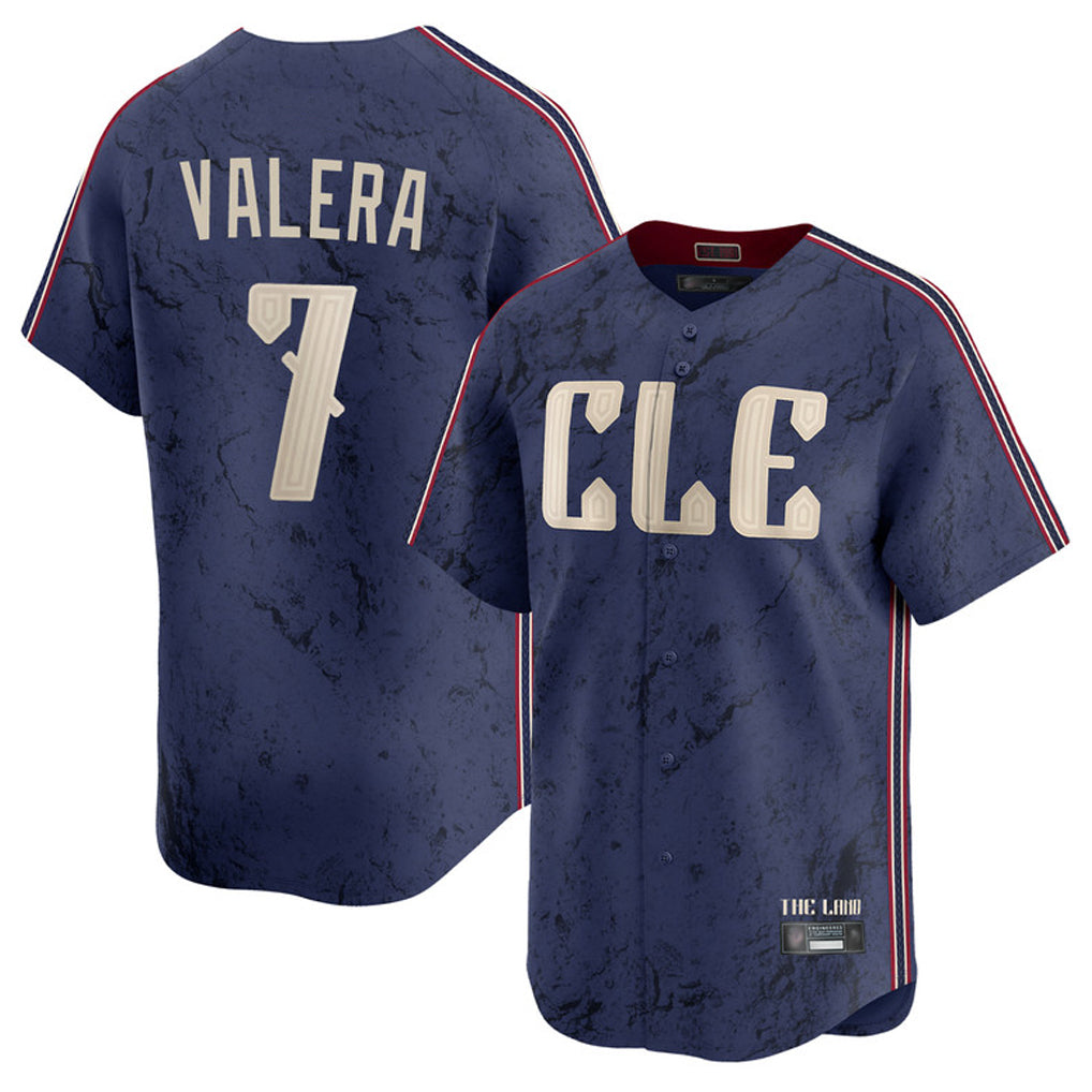 Pouc C.Guardians #7 George Valera Player Navy City Connect Limited Home Stitched Jerseys