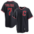 Pouc C.Guardians #7 George Valera Player Navy Home Game Stitched Jerseys