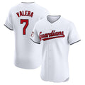 Pouc C.Guardians #7 George Valera Player White Limited Elite Home Stitched Jerseys