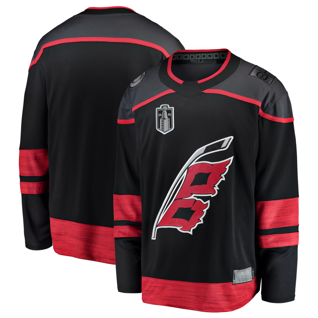 Pouc C.Hurricanes Black 2026 Stanley Cup Final Home Breakaway Stitched Jerseys