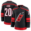 Pouc C.Hurricanes #20 Sebastian Aho Black Home Premium Stitched Jerseys