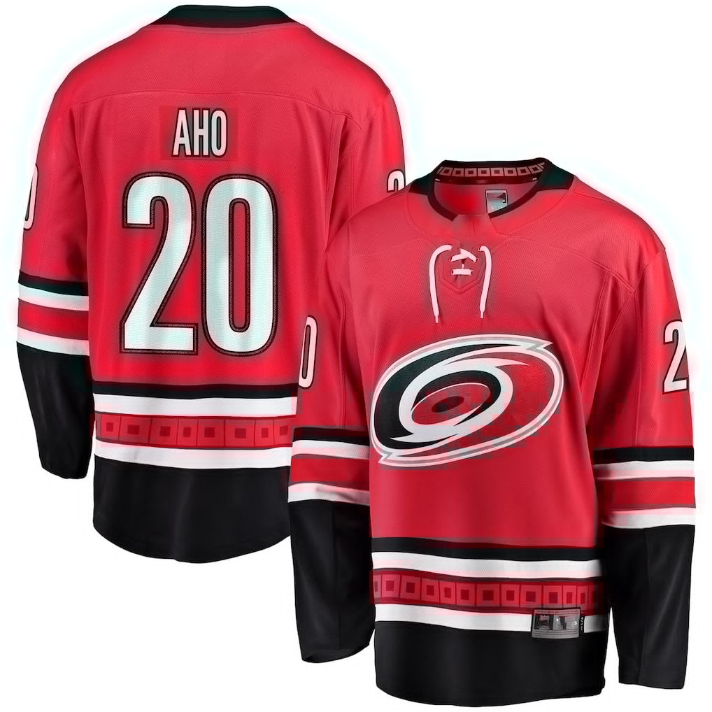 Pouc C.Hurricanes #20 Sebastian Aho Red Alternate Breakaway Player Stitched Jerseys