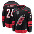 Pouc C.Hurricanes #24 Seth Jarvis Black 2026 Stanley Cup Final Home Breakaway Stitched Jerseys