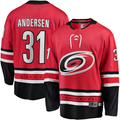 Pouc C.Hurricanes #31 Frederik Andersen Red Alternate Breakaway Player Stitched Jerseys