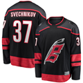 Pouc C.Hurricanes #37 Andrei Svechnikov Black Home Breakaway Stitched Jerseys