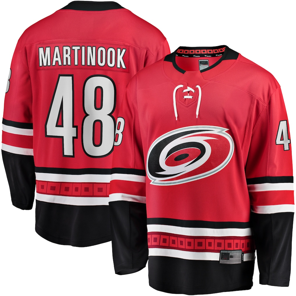 Pouc C.Hurricanes #48 Jordan Martinook Red Alternate Breakaway Player Stitched Jerseys
