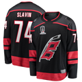 Pouc C.Hurricanes #74 Jaccob Slavin Black 2026 Stanley Cup Champions Home Breakaway Stitched Jerseys