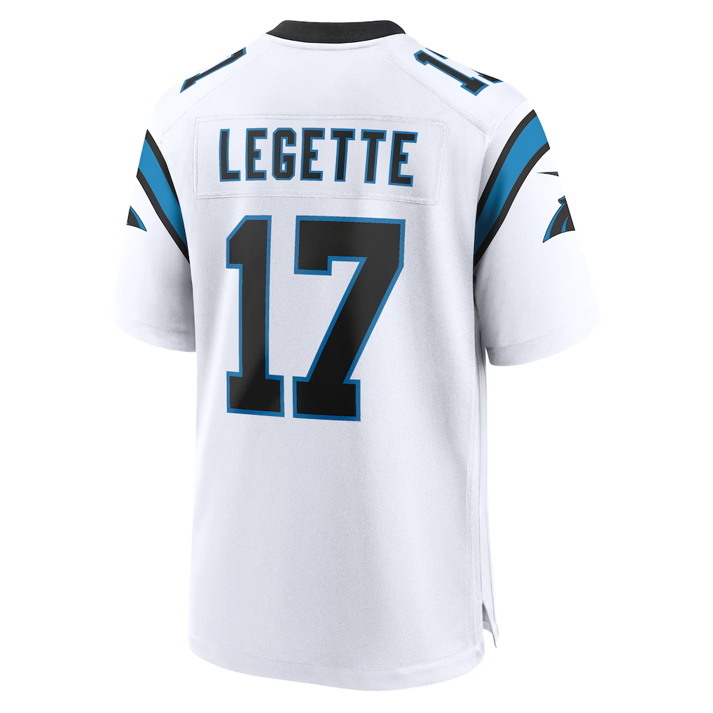 Pouc C.Panthers #17 Xavier Legette White Game Stitched Jerseys