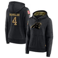 Pouc C.Panthers #4 Tetairoa McMillan Player Black Salute to Service Hoodies Stitched Jerseys