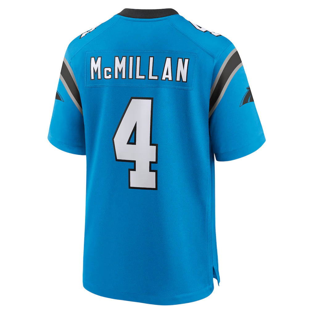 Pouc C.Panthers #4 Tetairoa McMillan Player Blue Home Game Stitched Jerseys