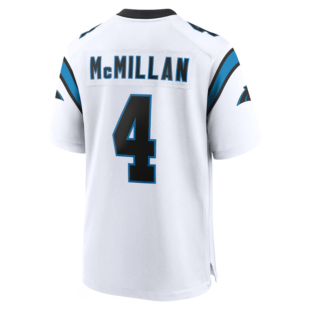Pouc C.Panthers #4 Tetairoa McMillan Player White Home Game Stitched Jerseys