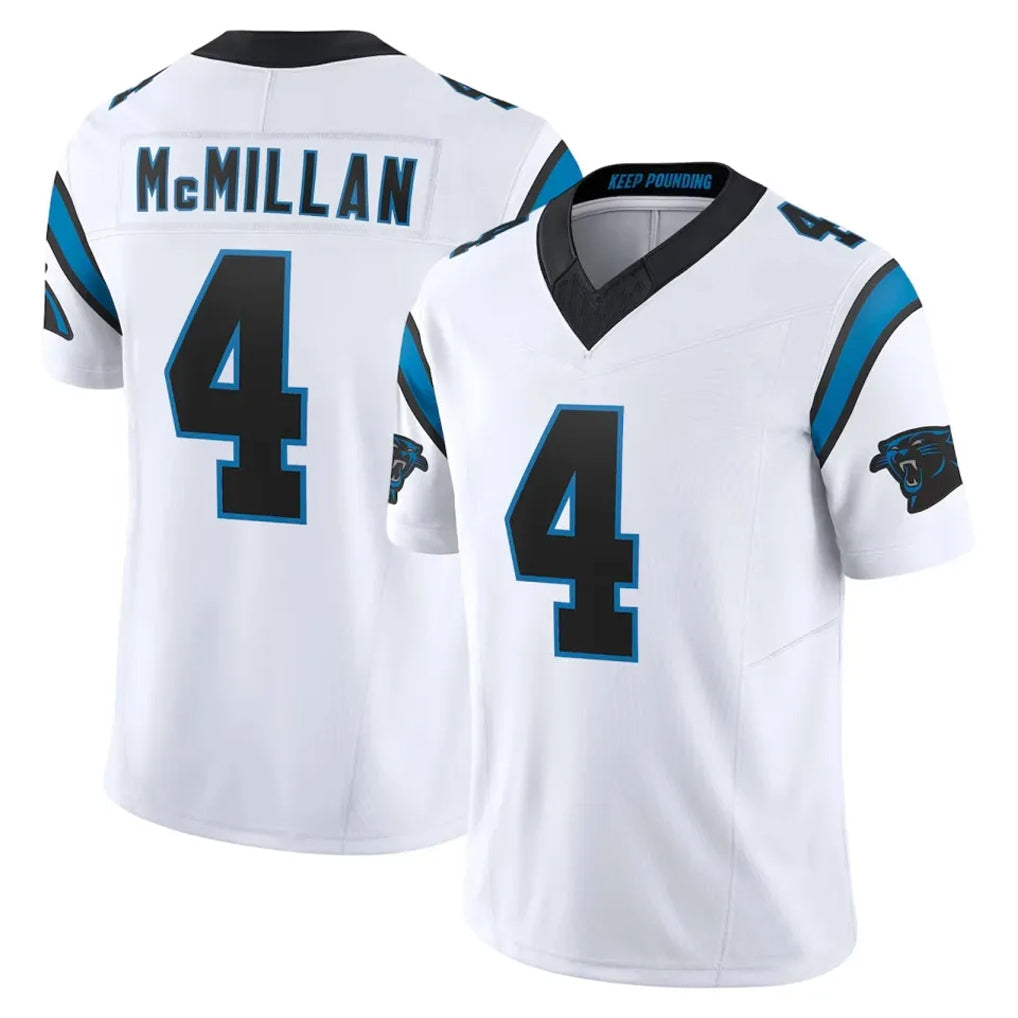 Pouc C.Panthers #4 Tetairoa McMillan Player White Vapor F.U.S.E. Limited Home Game Stitched Jerseys