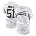 Pouc C.Panthers #51 Sam Mills Player Arctic Camo Salute to Service T-Shirt Hoodies Stitched Jerseys