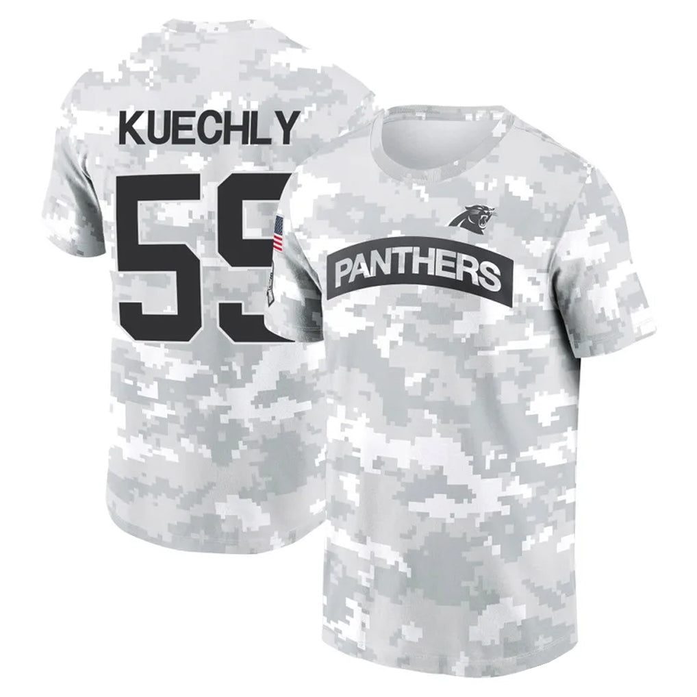 Pouc C.Panthers #59 Luke Kuechly Player Salute to Service Hoodies & T-Shirts Stitched Jerseys