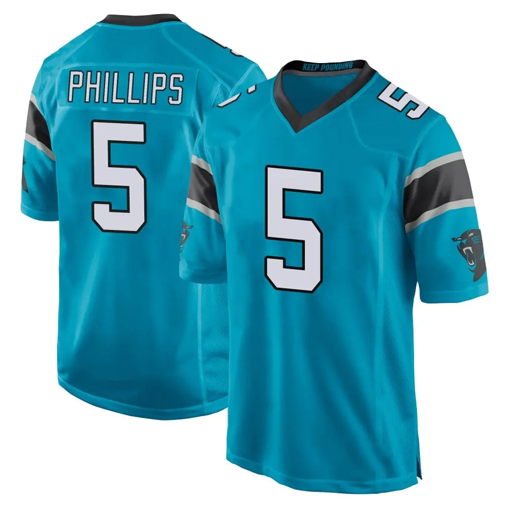 Pouc C.Panthers #5 Jaelan Phillips Player Blue Game Stitched Jerseys