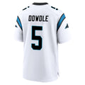 Pouc C.Panthers #5 Rico Dowdle Player White Home Game Stitched Jerseys