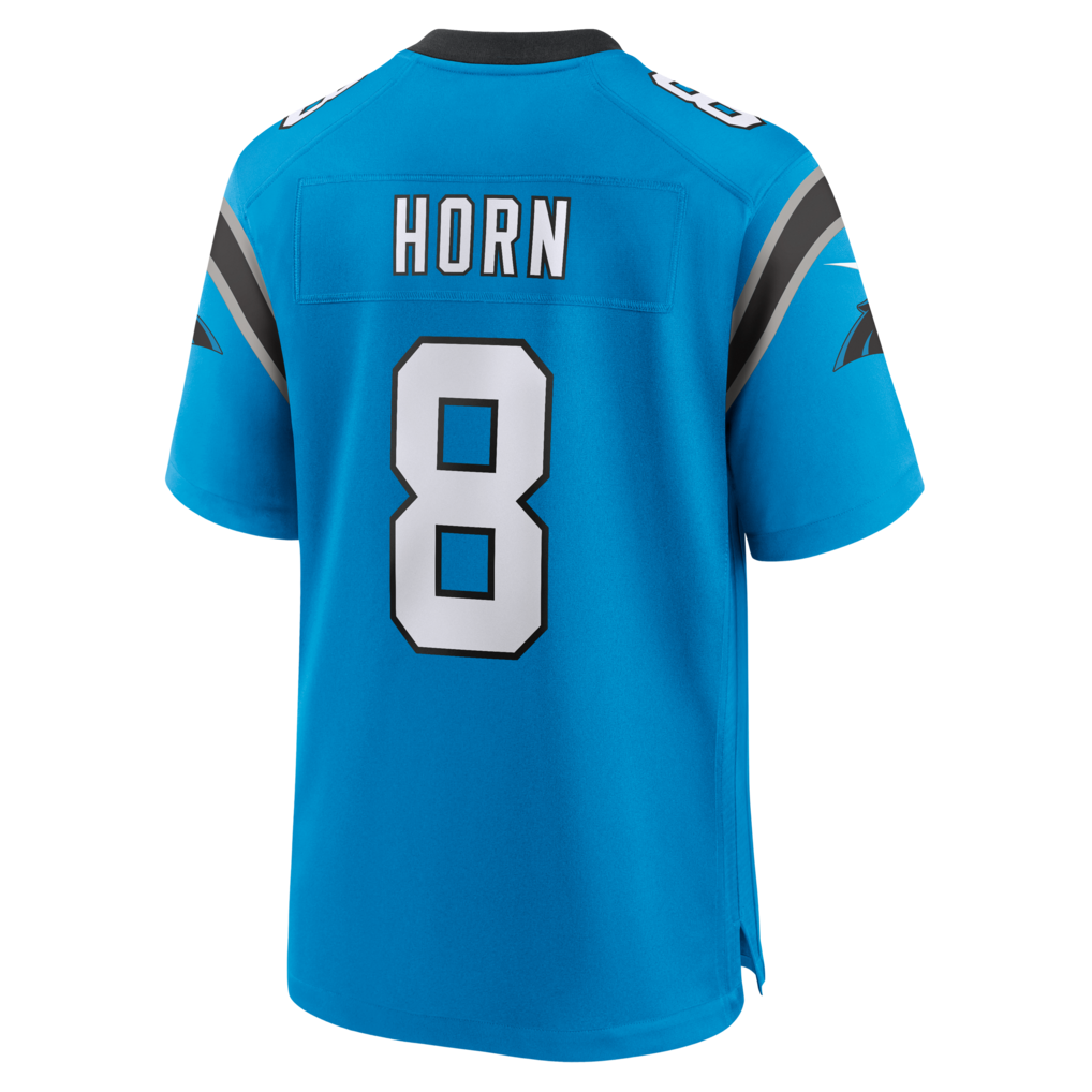 Pouc C.Panthers #8 Jaycee Horn Blue Alternate Game Stitched Jerseys