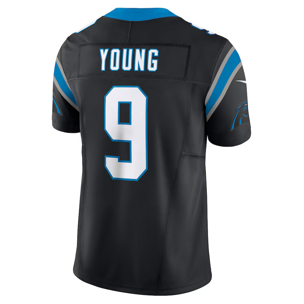 Pouc C.Panthers #9 Bryce Young Black Vapor F.U.S.E. Limited Stitched Jerseys
