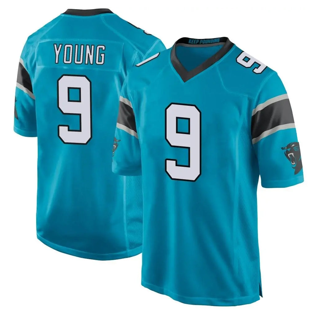 Pouc C.Panthers #9 Bryce Young Player Blue Game Stitched Jerseys
