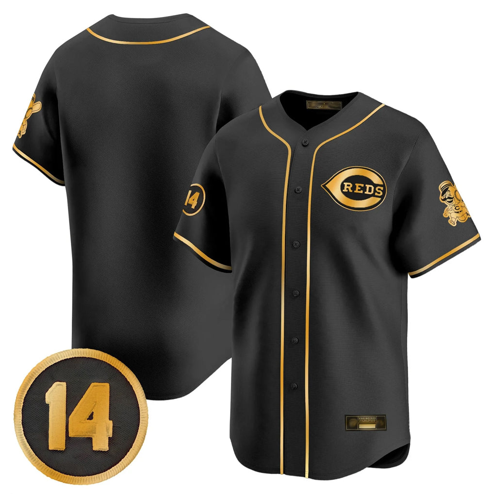 Pouc C.Reds Black-Gold Vapor Premier Limited Home Blank Player Stitched Jerseys