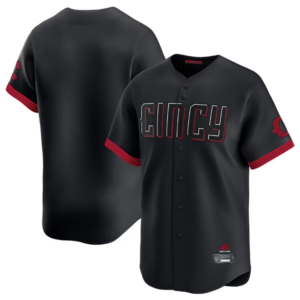 Pouc C.Reds Black City Connect Home Limited Blank Player Stitched Jerseys