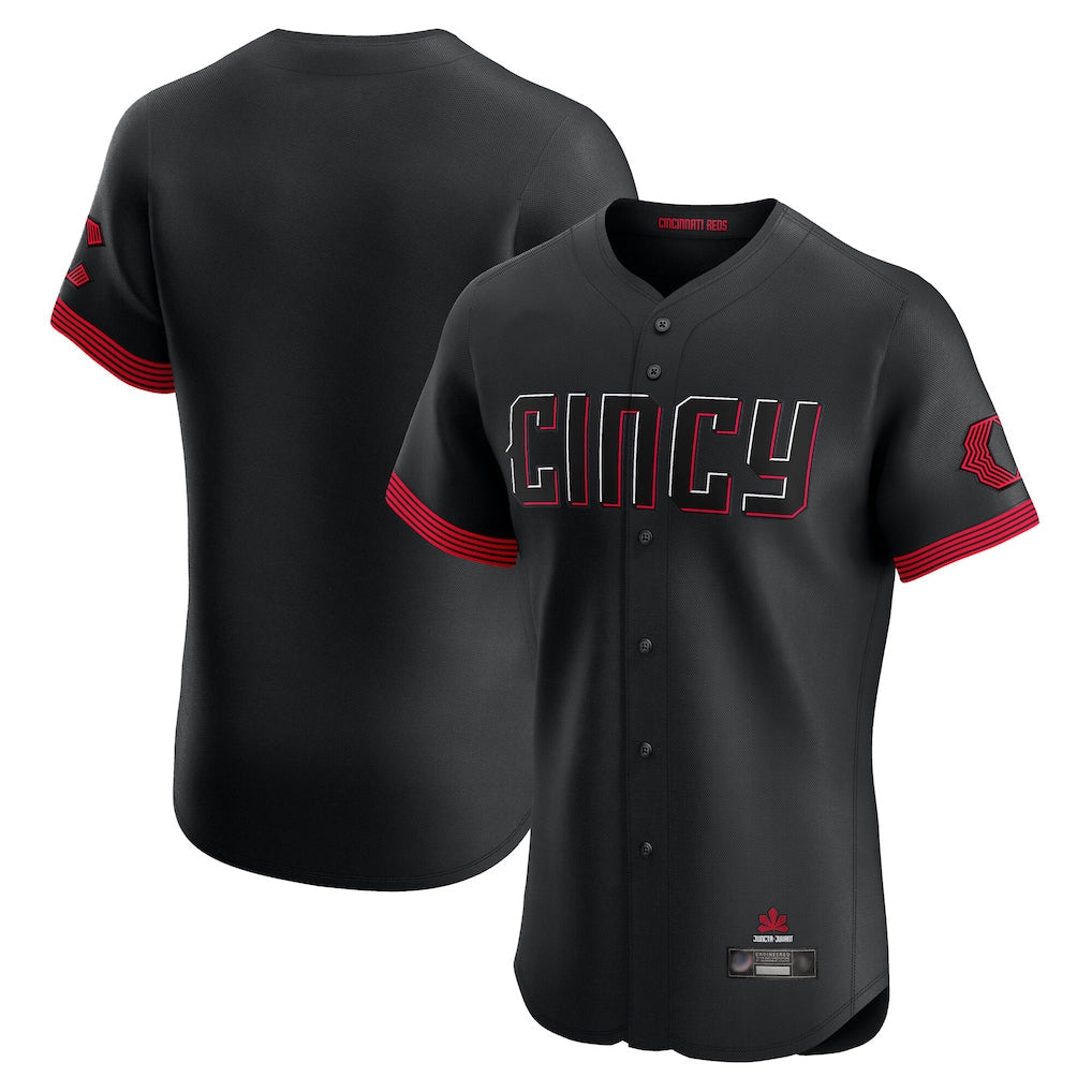 Pouc C.Reds Black City Connect Limited Elite Home Blank Player Stitched Jerseys