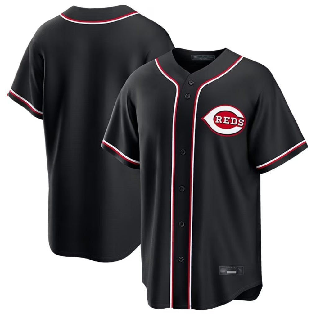 Pouc C.Reds Black Fashion Out Home Game Blank Player Stitched Jerseys