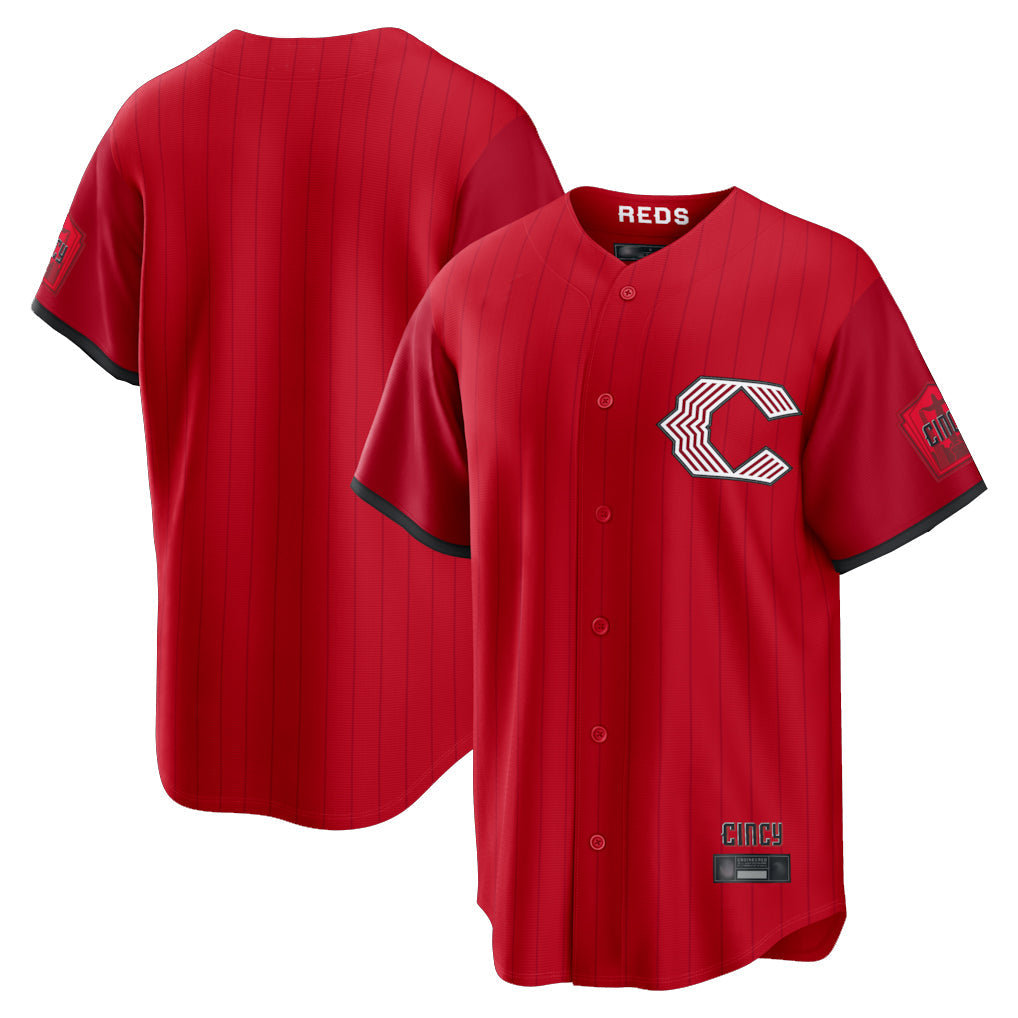 Pouc C.Reds Red 2026 City Connect Home Game Blank Player Stitched Jerseys
