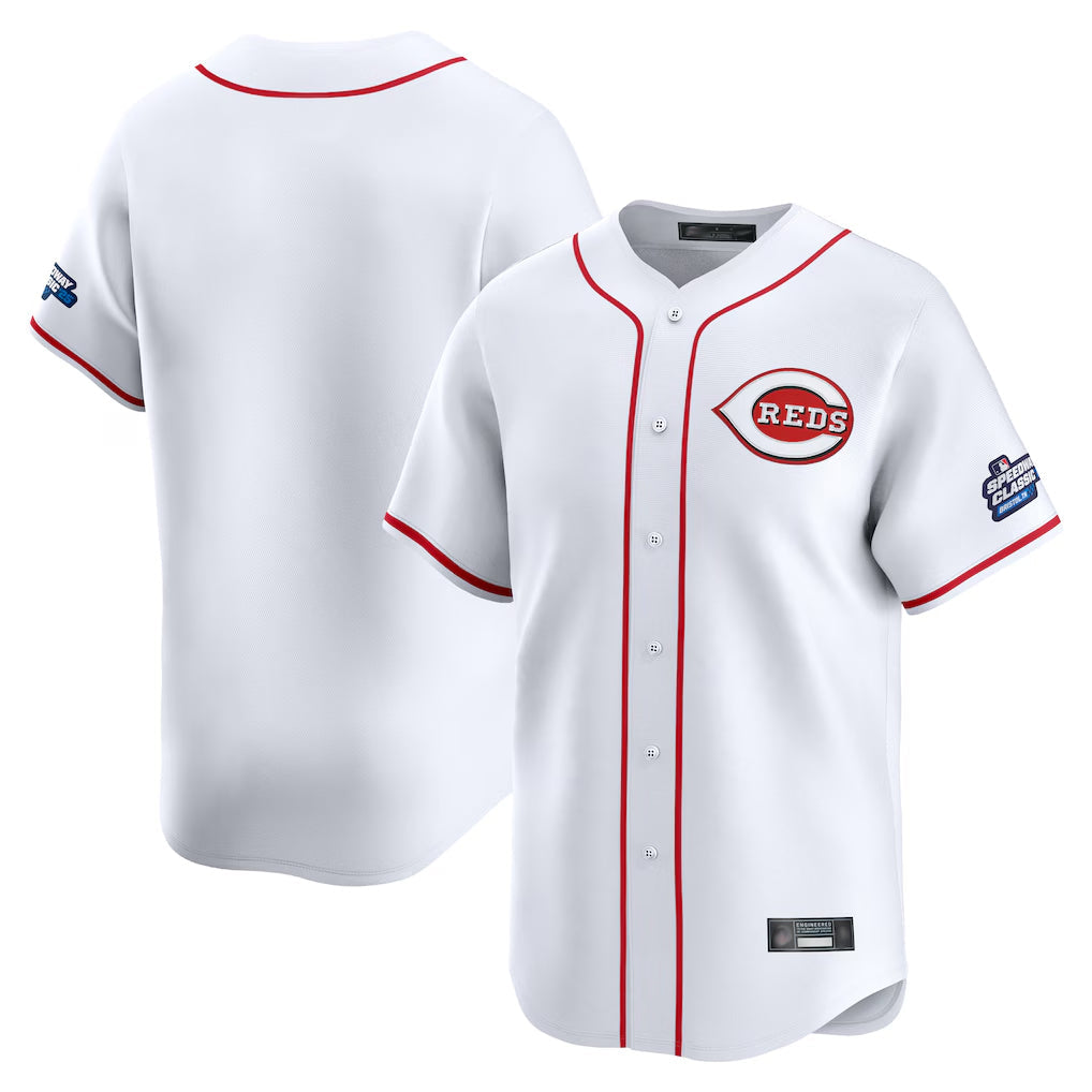 Pouc C.Reds White Home Limited Blank Player Stitched Jerseys