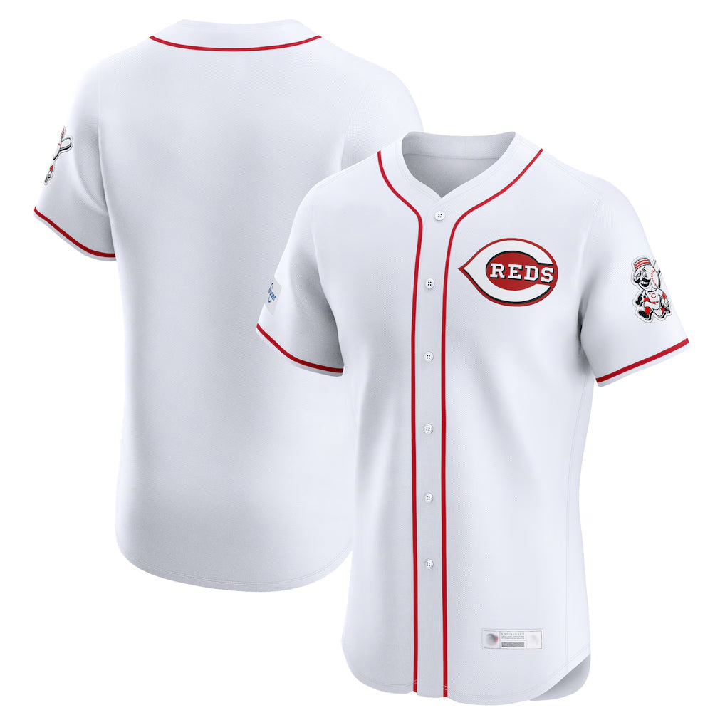 Pouc C.Reds White Limited Elite Home Blank Player Stitched Jerseys